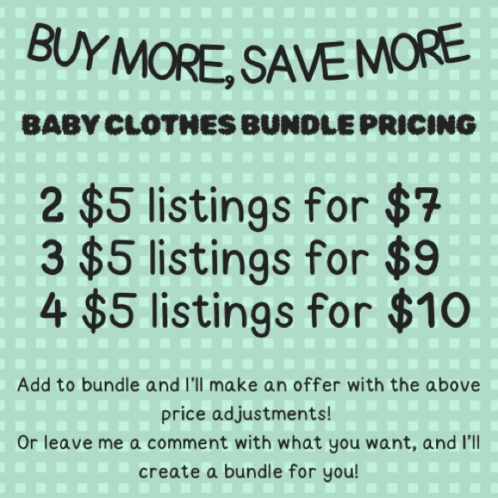 Baby Clothes Bundle Pricing